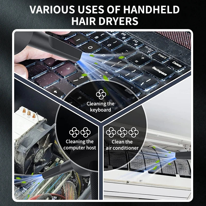 3-in-1 Vacuum Cleaner USB Charging Portable Suction And Blowing Function for Small Car And Household Use